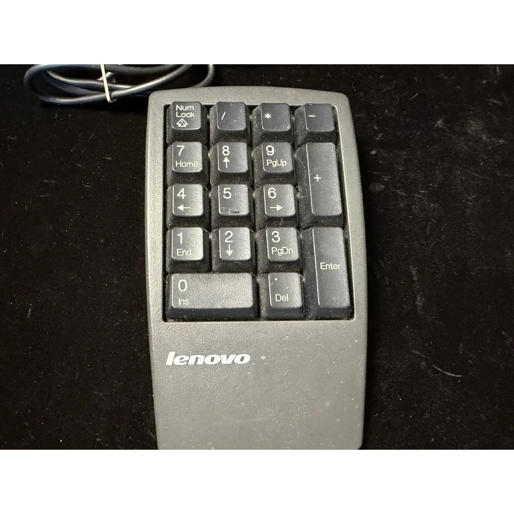 Lenovo USB Numeric Keypad: KU-9880, Wired, External Number Pad, Gray 41A5090